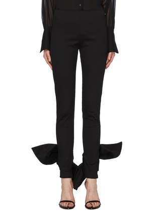 Main View - Click To Enlarge - LEAL DACCARETT - 'Francisca' bow tie faux pearl cuff skinny pants