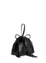 Front View - Click To Enlarge - KARA - Fringe leather rice pouch