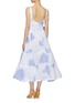 Back View - Click To Enlarge - LEAL DACCARETT - 'Mila' detachable bow flared tiered splash print dress