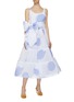Figure View - Click To Enlarge - LEAL DACCARETT - 'Mila' detachable bow flared tiered splash print dress