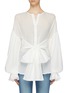 Main View - Click To Enlarge - LEAL DACCARETT - 'Elena' blouson sleeve tie front top
