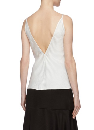 Back View - Click To Enlarge - GABRIELA HEARST - 'Maria' linen-silk V-neck tank top