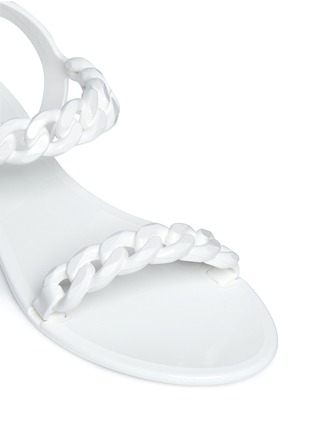 Detail View - Click To Enlarge - GIVENCHY - Chain strap jelly sandals