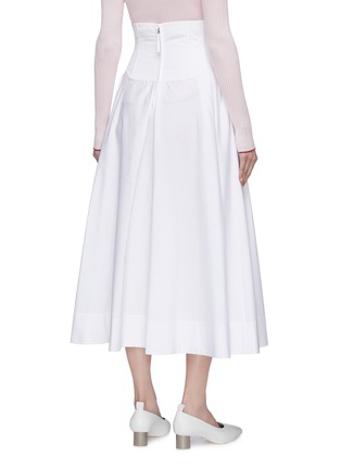 Back View - Click To Enlarge - GABRIELA HEARST - 'Corrales' panelled waist pleated skirt
