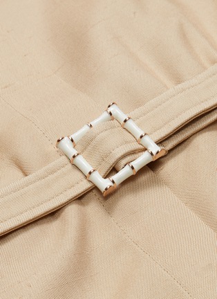 Detail View - Click To Enlarge - GABRIELA HEARST - 'Mariano' belted pleated silk twill shirt dress