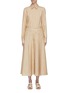Main View - Click To Enlarge - GABRIELA HEARST - 'Mariano' belted pleated silk twill shirt dress