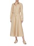 Figure View - Click To Enlarge - GABRIELA HEARST - 'Mariano' belted pleated silk twill shirt dress