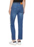 Back View - Click To Enlarge - STELLA MCCARTNEY - Logo stripe outseam organic cotton boyfriend jeans