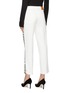 Back View - Click To Enlarge - STELLA MCCARTNEY - Logo stripe outseam cropped organic cotton jeans