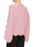 Back View - Click To Enlarge - STELLA MCCARTNEY - Scalloped sleeve cotton-wool cardigan