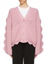 Main View - Click To Enlarge - STELLA MCCARTNEY - Scalloped sleeve cotton-wool cardigan