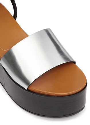 Detail View - Click To Enlarge - MC Q SHOES - 'Lotta' metallic platform wedge sandals