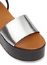 Detail View - Click To Enlarge - MC Q SHOES - 'Lotta' metallic platform wedge sandals
