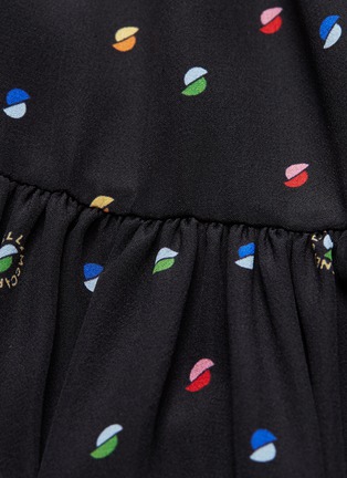 Detail View - Click To Enlarge - STELLA MCCARTNEY - Ditsy print hook-and-eye front silk dress
