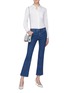 Figure View - Click To Enlarge - STELLA MCCARTNEY - Monogram print cropped flared jeans