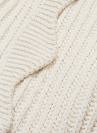  - STELLA MCCARTNEY - Scalloped sleeve oversized organic cotton-wool sweater