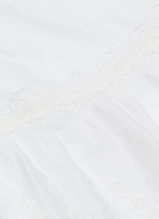 Detail View - Click To Enlarge - STELLA MCCARTNEY - Tie waist lace slip underlay shirt dress