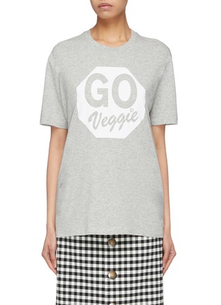 Main View - Click To Enlarge - STELLA MCCARTNEY - 'Go Veggie' slogan print T-shirt