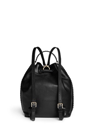 Back View - Click To Enlarge - TORY BURCH - 'Marion' leather bucket backpack