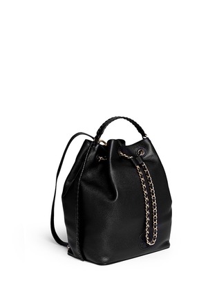 Front View - Click To Enlarge - TORY BURCH - 'Marion' leather bucket backpack