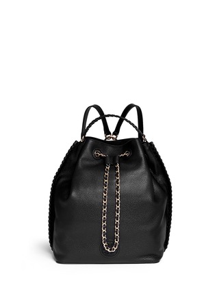 Main View - Click To Enlarge - TORY BURCH - 'Marion' leather bucket backpack