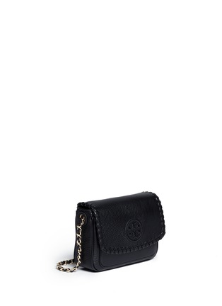 Front View - Click To Enlarge - TORY BURCH - 'Marion' mini leather crossbody bag