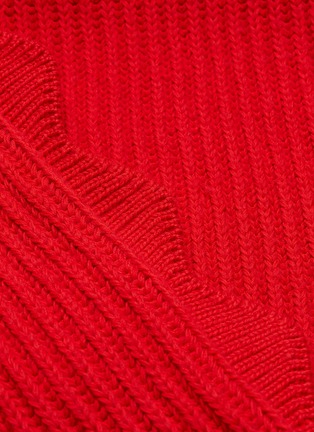  - STELLA MCCARTNEY - Scalloped sleeve cotton-wool rib knit sweater