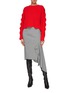 Figure View - Click To Enlarge - STELLA MCCARTNEY - Scalloped sleeve cotton-wool rib knit sweater