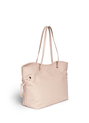 Front View - Click To Enlarge - TORY BURCH - 'Marion' whipstitch slouchy leather tote