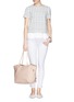 Figure View - Click To Enlarge - TORY BURCH - 'Marion' whipstitch slouchy leather tote