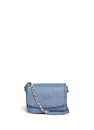 Main View - Click To Enlarge - TORY BURCH - 'Marion' mini leather crossbody bag