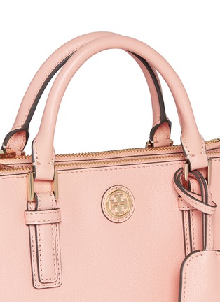 Detail View - Click To Enlarge - TORY BURCH - 'Robinson' micro double zip leather tote