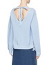 Back View - Click To Enlarge - STELLA MCCARTNEY - Tie back broderie anglaise hem oversized knit top
