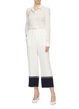 Figure View - Click To Enlarge - STELLA MCCARTNEY - Stud cuff ditzy print pyjama pants