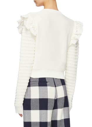 Back View - Click To Enlarge - STELLA MCCARTNEY - Ruffle shoulder sweater