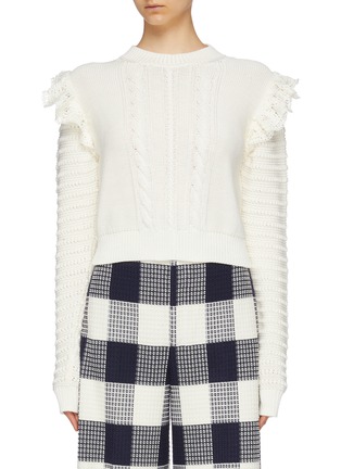 Main View - Click To Enlarge - STELLA MCCARTNEY - Ruffle shoulder sweater