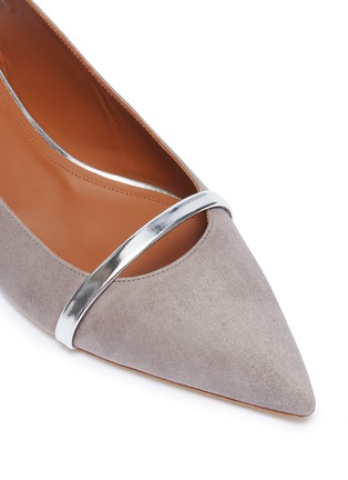 Detail View - Click To Enlarge - MALONE SOULIERS - 'Marion Luwolt' suede slingback flats