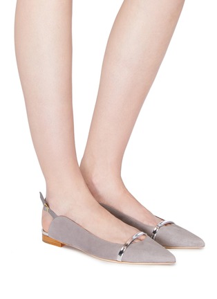 Figure View - Click To Enlarge - MALONE SOULIERS - 'Marion Luwolt' suede slingback flats