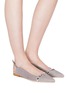 Figure View - Click To Enlarge - MALONE SOULIERS - 'Marion Luwolt' suede slingback flats
