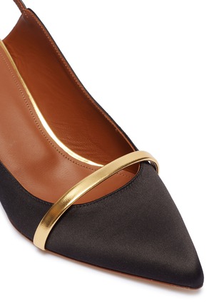 Detail View - Click To Enlarge - MALONE SOULIERS - 'Marion Luwolt' satin slingback pumps