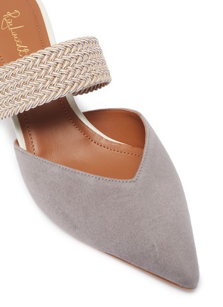 Detail View - Click To Enlarge - MALONE SOULIERS - 'Maisie Luwolt' braided band suede mules