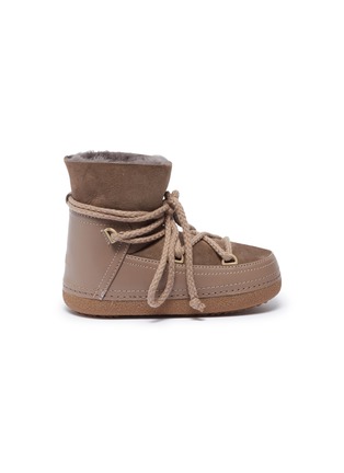Main View - Click To Enlarge - INUIKII - 'Classic' shearling toddler lace-up sneaker boots