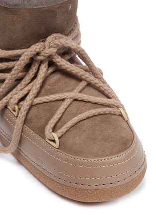 Detail View - Click To Enlarge - INUIKII - 'Classic' shearling kids lace-up sneaker boots