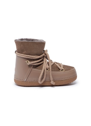 Main View - Click To Enlarge - INUIKII - 'Classic' shearling kids lace-up sneaker boots