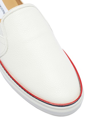 Detail View - Click To Enlarge - THOM BROWNE  - Leather skate slides