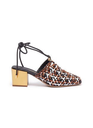 Main View - Click To Enlarge - SALVATORE FERRAGAMO - 'Laino' Gancini ring woven leather mules