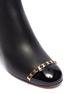 Detail View - Click To Enlarge - SALVATORE FERRAGAMO - 'Atri' patent toe cap Vara chain leather ankle boots