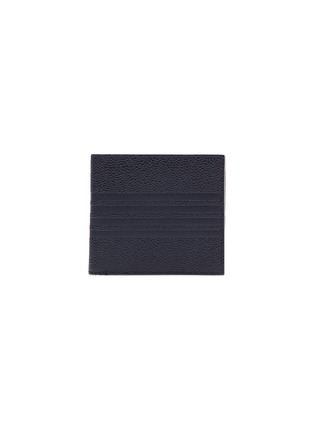Main View - Click To Enlarge - THOM BROWNE  - Stripe pebble grain leather bifold wallet