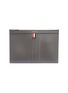 Main View - Click To Enlarge - THOM BROWNE  - Stripe small pebble grain leather tablet holder