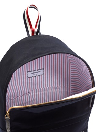 Detail View - Click To Enlarge - THOM BROWNE  - Stripe handle twill backpack